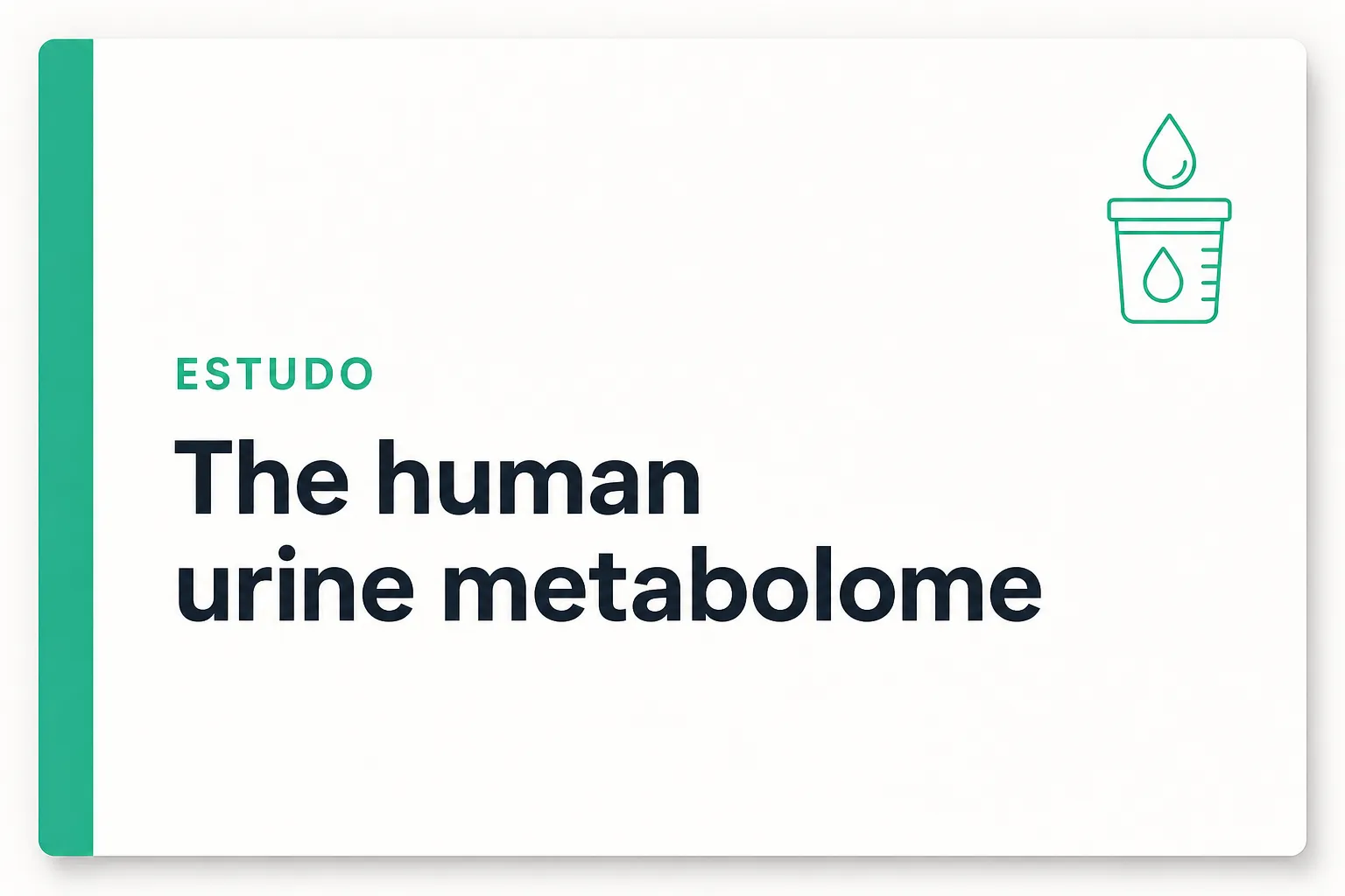Cartão de referência do estudo que mapeou o metaboloma da urina humana